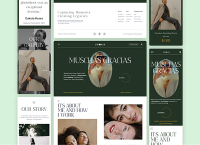 Uwak-Photography Landing Page📸 branding desktop elegant landing page luxury mobile photography responsive ui uiux ux vintage