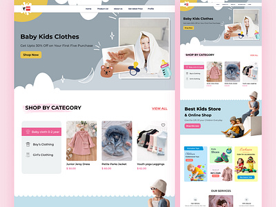 Baby Clothes baby clothes website design
