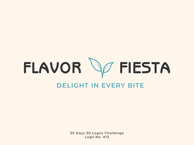 Flavor Fiesta | Restaurant Logo art branding designer fiesta flavor graphic design illustrator leaf logo lettermark logo light color logo logo design logo for restaurant logos minimal logo modern logo restaurant restaurant logo typography logo wordmark logo