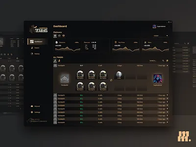 Warframe Trading CRM corpus craft credit crm dashboard design graphic design identity illustrator photoshop platinum trading ui ux vector warframe