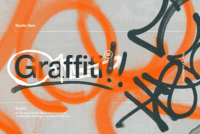 Graffiti - 75 Grunge Spray Textures 90s distressed graffiti grunge marker paint paper scribbles spray tag textures urban