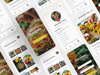 Recipes - Cooking app app deign cooking app hotel app mobile app product design ui design uiux design user interface ux design