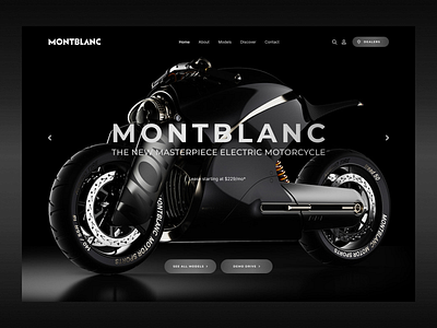 Montblanc electric motorcycle UI montblanc ui user interface ux web design website