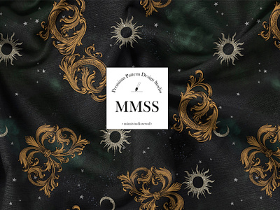 Seamless Pattern Design : Celestial Baroque graphic design illustration package design pattern pattern design print design surface design