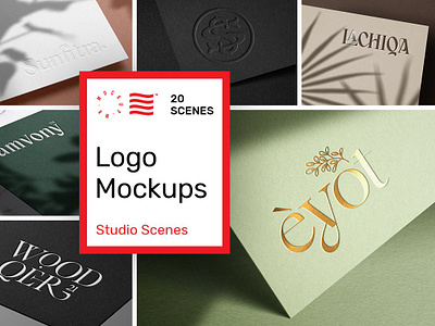 Logo Mockup Bundle - Paper Print brand branding bundle creator identity kit logo logo mockup bundle paper print logotype pack portfolio presentation print scene stationery