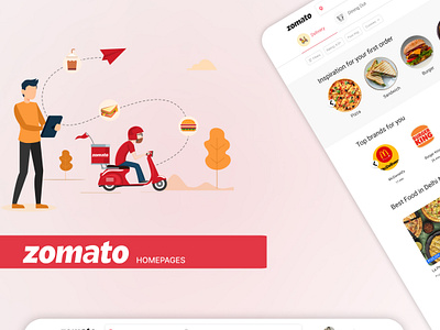 Zomato Landing Page designs, themes, templates and downloadable graphic