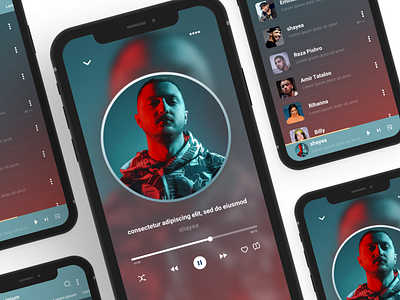 Music Play application design application design ui ux