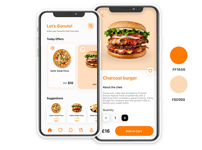 Online food ordering app application design food ui ux