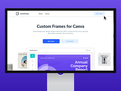 Moreframes frame for canva canva ui web design