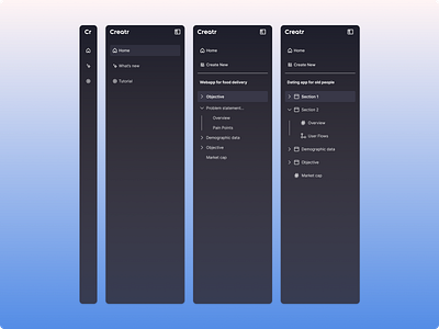 Sidebar design ai saas sidebar web app