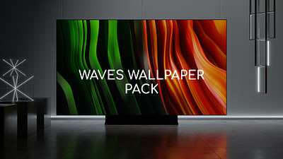 waves wallpaper pack 2d 3d 8k background blender branding customization design device displacement illustration lines mockup pack ui wallpaper waves