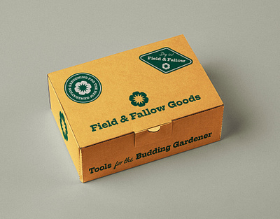 Packaging Design for Field & Fallow Goods badge design badges box brand branding design graphic design logo packaging packaging design retro vector vintage