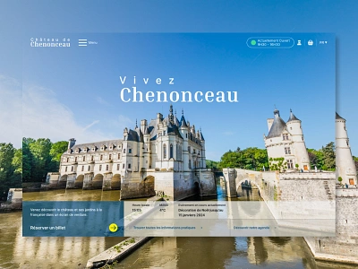 Study Case - Château de Chenonceau booking booking engine branding design homepage travel ui ux web web design webdesign