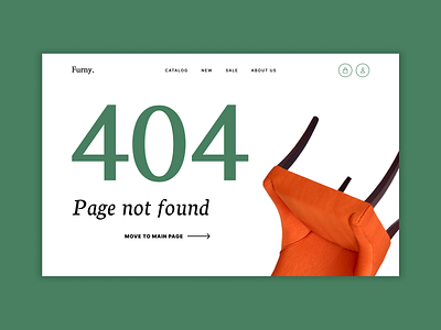 Page 404 for a furniture store 404 design ui ux web design