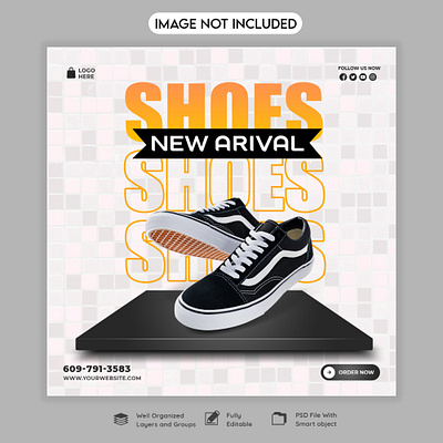 Shoe social media post branding graphic design