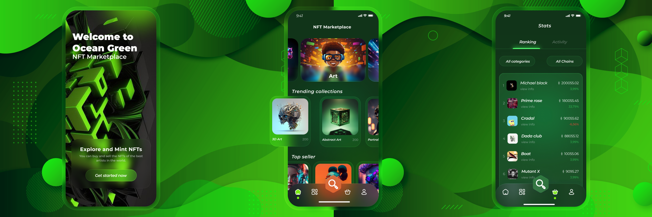 NFT MARKETPLACE app design figma nft ui ux web3