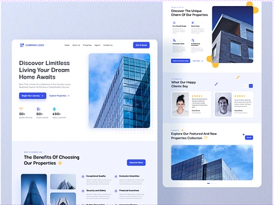 Real-State Landing Page UX/UI Design 2024 3d animation branding design digitalproductdesign figma landingpage logo mobile motion graphics new productdesign realstatewebdesign trendy ui userexperiencedesign userinterfacedesign visualdesign webdesign