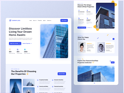 Real-State Landing Page UX/UI Design 2024 3d animation branding design digitalproductdesign figma landingpage logo mobile motion graphics new productdesign realstatewebdesign trendy ui userexperiencedesign userinterfacedesign visualdesign webdesign