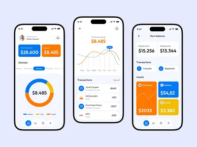Finance mobile app app design mobileapp ui ux webdesign
