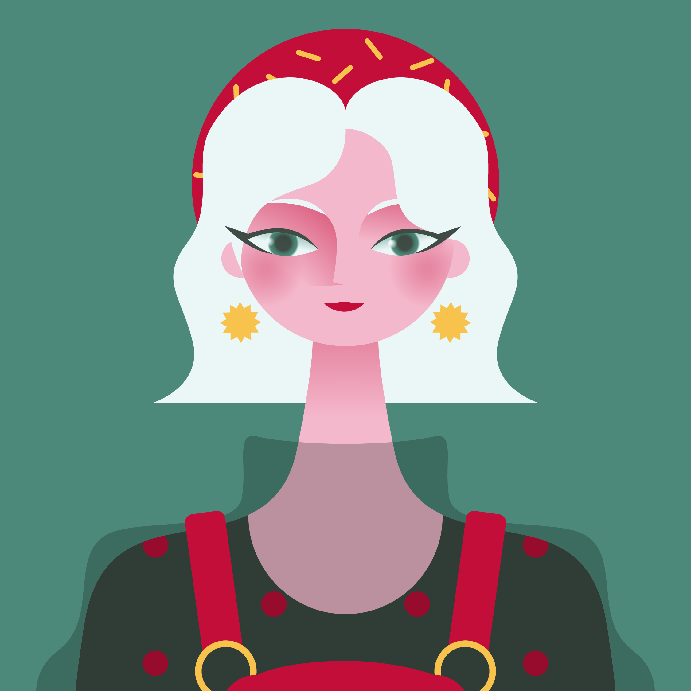 Portrait illustrations bold character design fashion illustration flat geometric illustration memphis portrait
