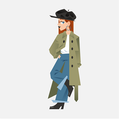 Girls in Trench coats adobe illustrator character design character illustration editorial editorial illustration fashion fashion illustration illustration trench coat vector vector illustration