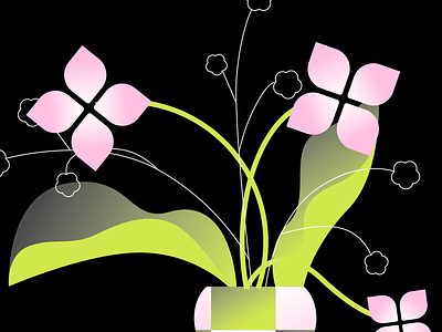 Black, pink & green adobe illustrator bold flat floral flower geometic gradient illustration jungle minimal neon green panther plants vector vector illustration y2k