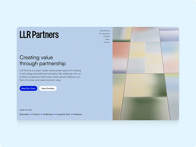 LLR Partners – Hero Section Redesign Concept design herosection ui webdesign website