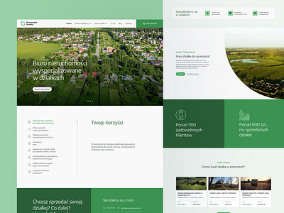 Website design for Pomorskie Grunty cleanwebsite desktop green greendesign greenwebsite minimal minimalwebsite mobile offerpage ui ux web website