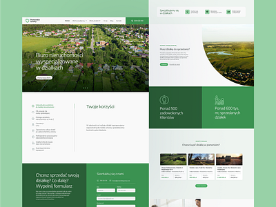 Website design for Pomorskie Grunty cleanwebsite desktop green greendesign greenwebsite minimal minimalwebsite mobile offerpage ui ux web website