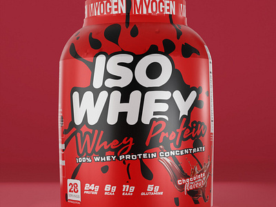 Whey protein #label 3d mock graphic label design
