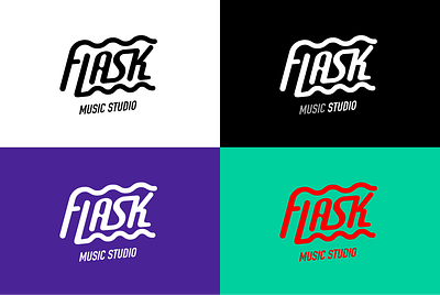 Flask Music Studio Logo branding logo