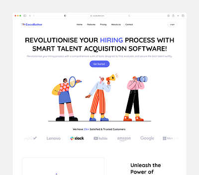 Smart Hiring Process Landingpage design hire hiring hiring landingpage illustration landingpage ui ux website