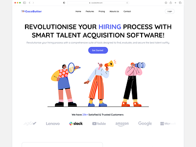 Smart Hiring Process Landingpage design hire hiring hiring landingpage illustration landingpage ui ux website