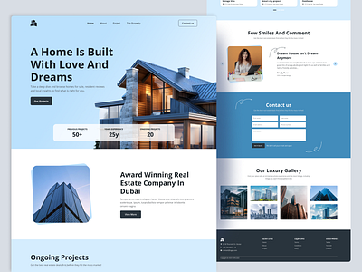 Real Estate Landing Page architecture agency architecture design building clean dream house homepage house interior landing page minimalist modern design property real estate real estate landing page real estate website uiux web design website