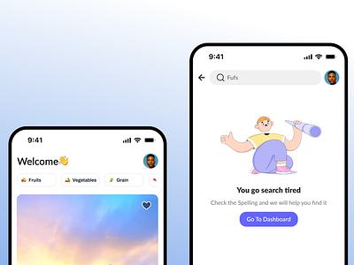 Mobile Exploration✨ design empty state home homepage no search ui ux