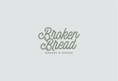 Broken Bread Bakery — Brand ID bakery brand identity logo design script visual identity