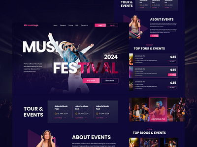 Music Festival branding design festival graphic design illustration logo minimal music music festival musicfestival ui uiux uiuxdesign ux