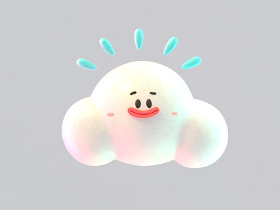 Cloud / IBM 3d 3dcharacter 3dillustration c4d character cloud design happy ibm illustration render vago3d