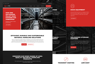 Reed Steel Website layout ui web website website design