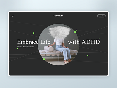 FocusUP: ADHD Website adhd landing page product design ui design ui ux user interface ux design web design website design