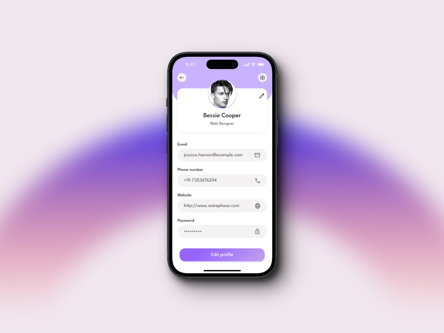 Profile page mobile UI by Muhammed Swalih on Dribbble