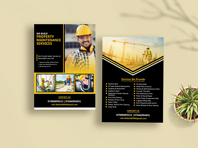 Property Maintenance Services Flyer Design 3d adobe app branding brochures design designer flyer graphic graphic design illustration illustrator indesign logo photoshop professional ui ux vector