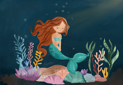 Queen of the ocean artist childrens illustrators drawingartist graphic design ill illustration