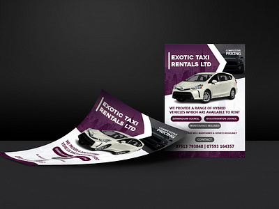 Exotic Taxi Rentals Ltd Flyer Design 3d adobe animation app branding brouchers design designer flyer graphic graphic design illustration illustrator logo motion graphics photoshop professional ui ux vector