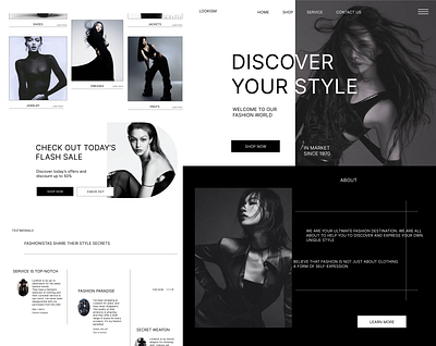 Clothing Shop landing page ui webdesign website