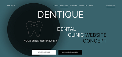 Dental clinic design figma landing page webdesign website