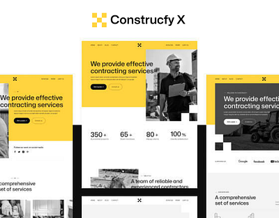 Construction Comapny Web Design construction construction agency construction company construction web design country houses landing page modern houses responsive uiux web design