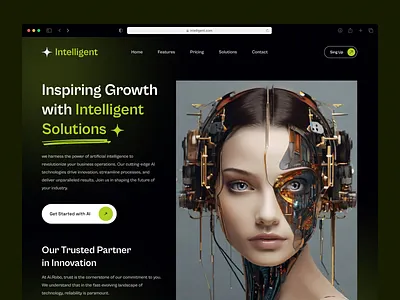 AI Artificial Intelligence Web UI UX Design ai art artificial intelligence artificialintelligenceai chat gtp chatbot computerscience datascience image genarator machinelearning robot robotics saas software tech ui ux design