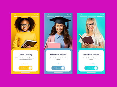 Onboarding Screen UI app design edotech educational app design mobile app ui onboarding screen ui ui