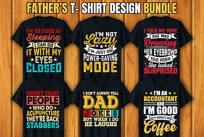 Father T-shirt Design Bundle graphic design